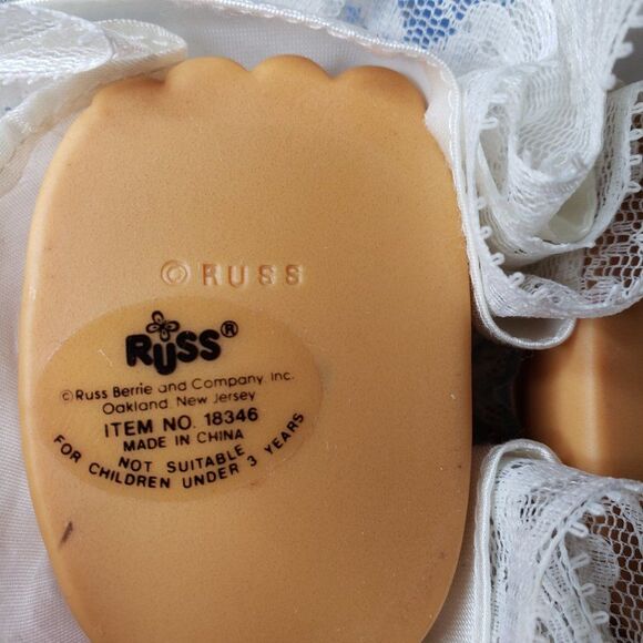 Ugly Cute Vintage  Russ Berrie Pink Hair Troll Bride Doll 8" with Garter Belt - Picture 5 of 11